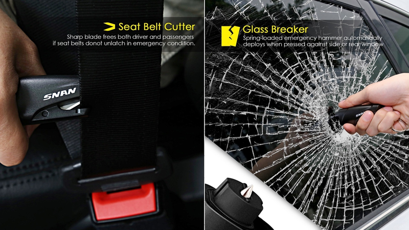 SNAN Mini Safety Hammer Car Emergency Tool, $5 with code 7WDW2ZAW